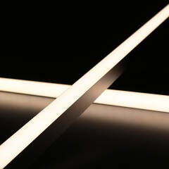 230V COB LED-Leiste "Connect Pro" | diffus dimmbar | mit Double-Line COB LED Streifen IP65 neutralweiß 4000K CRI92 | BAUSATZ nach Maß in Länge 257 cm | 2448x COB LEDs | 4954 Lumen | 55,95 Watt |