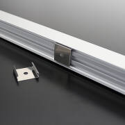 230V COB LED-Leiste "Connect Pro" | diffus dimmbar | mit Double-Line COB LED Streifen IP65 neutralweiß 4000K CRI92 | BAUSATZ nach Maß in Länge 2037 cm | 19536x COB LEDs | 39536 Lumen | 446,48 Watt |