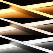 Twin Line CCT LED Leiste "Connect Pro" | diffus | Farbtemperatur einstellbar zwischen 2700K-6700K | CRI 90+ 24VDC 120° | BAUSATZ nach Maß in Länge 23 cm | 64x 2835 LEDs |  2x 2,8 Watt