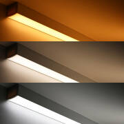 Twin Line CCT LED Leiste "Connect Pro" | diffus | Farbtemperatur einstellbar zwischen 2700K-6700K | CRI 90+ 24VDC 120° | BAUSATZ nach Maß in Länge 23 cm | 64x 2835 LEDs |  2x 2,8 Watt