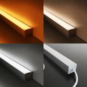 Twin Line CCT LED Leiste "Connect Pro" | diffus | Farbtemperatur einstellbar zwischen 2700K-6700K | CRI 90+ 24VDC 120° | BAUSATZ nach Maß in Länge 23 cm | 64x 2835 LEDs |  2x 2,8 Watt