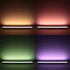 Triple Line RGBWW LED Leiste "Connect Pro" | diffus | 120° 24V DC | BAUSATZ nach Maß in Länge 23 cm | 14x RGB LEDs & 28x warmweiße LEDs | 7 Watt gesamt |