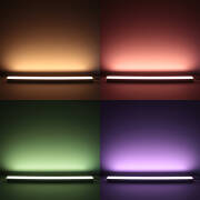 Triple Line RGBWW LED Leiste "Connect Pro" | diffus | 120° 24V DC | BAUSATZ nach Maß in Länge 23 cm | 14x RGB LEDs & 28x warmweiße LEDs | 7 Watt gesamt |