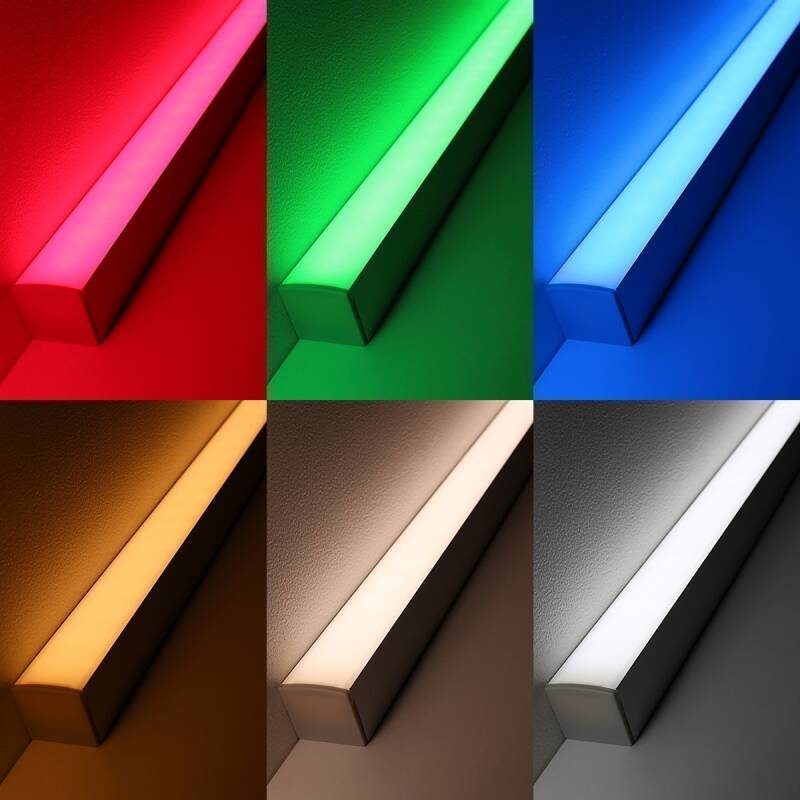 Triple Line RGB+CCT LED Leiste "Connect Pro" | diffus | 120° 24V DC | BAUSATZ nach Maß in Länge 23 cm | 14x RGB LEDs & 56x CCT LEDs | 11 Watt gesamt |