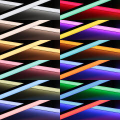 Triple Line RGB+CCT LED Leiste "Connect Pro" | diffus | 120° 24V DC | BAUSATZ nach Maß in Länge 23 cm | 14x RGB LEDs & 56x CCT LEDs | 11 Watt gesamt |
