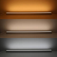 Triple Line RGB+CCT LED Leiste "Connect Pro" | diffus | 120° 24V DC | BAUSATZ nach Maß in Länge 23 cm | 14x RGB LEDs & 56x CCT LEDs | 11 Watt gesamt |