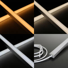 CCT COB LED Leiste "Connect-Line" dimmbar diffus | einstellbare Farbtemperatur 2700K-6500K | CRI 90+ 24VDC 180° | BAUSATZ nach Maß in Länge 24,05 cm | 2x 1,68 Watt |