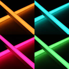 RGB COB LED Leiste "Connect-Line" dimmbar diffus | 180° 24V DC | BAUSATZ nach Maß in Länge 128 cm | 1050x COB LEDs | 863 Lumen gesamt | 19,8 Watt gesamt |