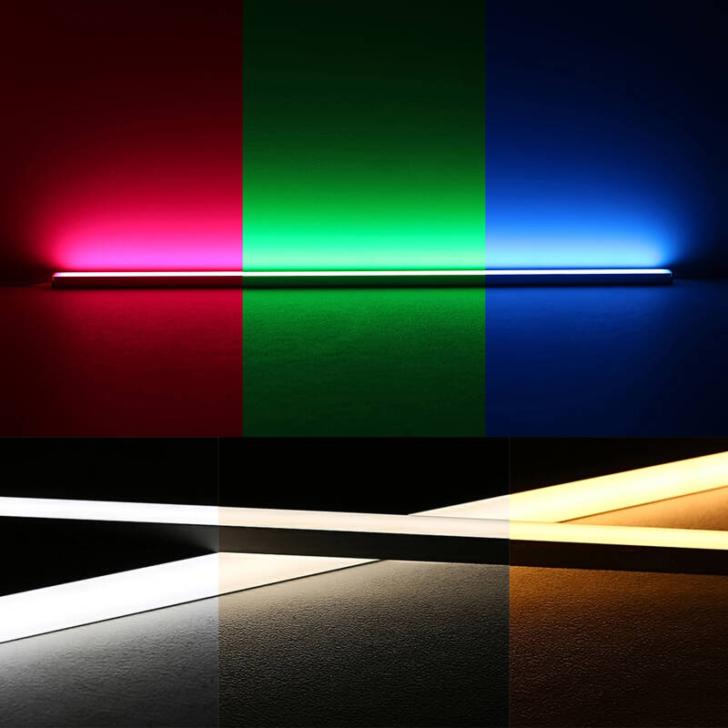COB RGB+CCT LED-Leiste "Connect-Line" | diffus | RGB mehrfarbig, weiß und warmweiß einstellbar | 180° 24V DC CRI 95RA | BAUSATZ nach Maß in Länge 169,7 cm | 1400x COB LEDs | 2097 Lumen gesamt | 31 Watt gesamt |