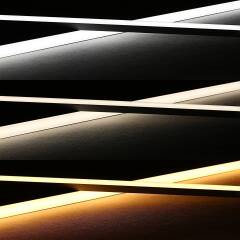 COB RGB+CCT LED-Leiste "Connect-Line" | diffus | RGB mehrfarbig, weiß und warmweiß einstellbar | 180° 24V DC CRI 95RA | BAUSATZ nach Maß in Länge 169,7 cm | 1400x COB LEDs | 2097 Lumen gesamt | 31 Watt gesamt |