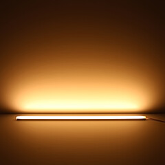 Komplett Set COB LED Lichtleiste Slim-Line diffus warmweiß | mit 24V Netzteil, Dimmer & Fernbedienung | Fertigung nach Maß in Länge 40 cm | 201x COB LEDs | 446 Lumen | 4,76 Watt |