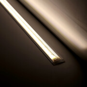 COB LED-Leiste Einbau wasserdicht "Wet-Line IP54" | transparent dimmbar | neutralweiß 4000K | CRI92 24VDC 180° | Maßanfertigung in Länge 178 cm | 929x COB LEDs | 2169 Lumen | 22,42 Watt |