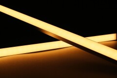 3 m LED-Leiste mit Double-Line COB LED-Streifen – BAUSATZ in Länge 3 Meter ( 300cm ) – warmweiß 3000 K – CRI92 24V DC 180°