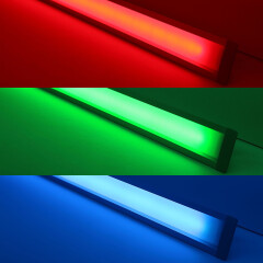 flache COB RGB+CCT LED Einbauleuchte Connect – diffus – RGB mehrfarbig, weiß und warmweiß einstellbar – 18.6 W – 1258 lm/m – 180° 24V DC CRI 95RA