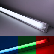 RGBW LED Einbauleuchten Bausatz Set Connect – diffus – 56x Farbwechsel 5050 RGB LEDs & 56x weiße 5630 CRI90+ LEDs je Meter – 120° 24V DC