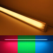 RGBWW LED Einbauleuchten Bausatz Set Connect – diffus – 56x Farbwechsel 5050 RGB LEDs & 56x warmweiße 5630 CRI90+ LEDs je Meter – 120° 24V DC