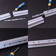 RGBWW LED Einbauleuchten Bausatz Set Connect – diffus – 56x Farbwechsel 5050 RGB LEDs & 56x warmweiße 5630 CRI90+ LEDs je Meter – 120° 24V DC