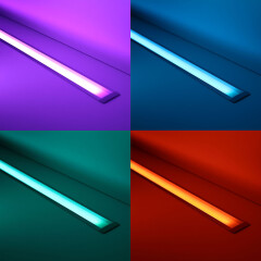 COB RGB+CCT LED Einbauleuchten Bausatz Set Connect – diffus – RGB mehrfarbig, weiß und warmweiß einstellbar – 18.6 W – 1258 lm/m – 180° 24V DC CRI 95RA