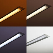 COB RGB+CCT LED Einbauleuchten Bausatz Set Connect – diffus – RGB mehrfarbig, weiß und warmweiß einstellbar – 18.6 W – 1258 lm/m – 180° 24V DC CRI 95RA