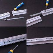 COB LED-Einbauleuchten "Bausatz Set Connect" linear diffus | warmweiß 2700K | CRI92 24VDC 180° | Fertigung nach Maß in Länge 382 cm | 2001x COB LEDs | 4444 Lumen | 47,45 Watt |