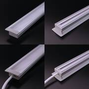 CCT COB LED Einbauleuchten "Bausatz Set Connect" dimmbar diffus | einstellbare Farbtemperatur 2700K-6500K | CRI 90+ 24VDC 180° | Fertigung nach Maß in Länge 26,68 cm | 2x 1,89 Watt |