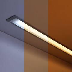 CCT COB LED Einbauleuchten "Bausatz Set Connect" dimmbar diffus | einstellbare Farbtemperatur 2700K-6500K | CRI 90+ 24VDC 180° | Fertigung nach Maß in Länge 213,53 cm | 2x 16,84 Watt |