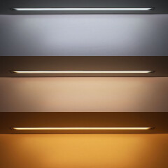 CCT COB LED Einbauleuchten "Bausatz Set Connect" dimmbar diffus | einstellbare Farbtemperatur 2700K-6500K | CRI 90+ 24VDC 180° | Fertigung nach Maß in Länge 271,42 cm | 2x 21,47 Watt |