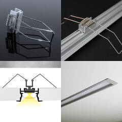 CCT COB LED Einbauleuchten "Bausatz Set Connect" dimmbar diffus | einstellbare Farbtemperatur 2700K-6500K | CRI 90+ 24VDC 180° | Fertigung nach Maß in Länge 442,47 cm | 2x 35,16 Watt |