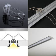 CCT COB LED Einbauleuchten "Bausatz Set Connect" dimmbar diffus | einstellbare Farbtemperatur 2700K-6500K | CRI 90+ 24VDC 180° | Fertigung nach Maß in Länge 645,11 cm | 2x 51,37 Watt |