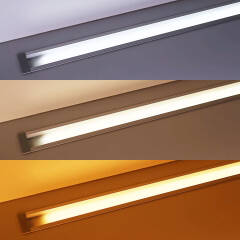 CCT COB LED Einbauleuchten "Bausatz Set Connect" dimmbar diffus | einstellbare Farbtemperatur 2700K-6500K | CRI 90+ 24VDC 180° | Fertigung nach Maß in Länge 703 cm | 2x 56 Watt |
