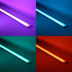 RGB COB LED Einbauleuchten "Bausatz Set Connect" dimmbar diffus | 180° 24V DC | Fertigung nach Maß in Länge 93 cm | 756x COB LEDs | 621 Lumen gesamt | 14,2 Watt gesamt |