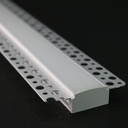 230V Alu COB LED-Lichtleiste Plaster max zum Einputzen für Trockenbau BAUSATZ SET – diffus dimmbar – mit Double-Line COB LED Streifen IP65 960x LEDs 21,9 W neutralweiß 4000 K 1943 lm CRI92