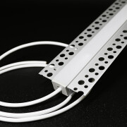 Einputz LED-Lichtleiste Plaster schmal für Trockenbau BAUSATZ SET – diffus dimmbar – warmweiß 2700 K – CRI92 24V DC 180° – 528x LED Chips 12,5 W – 1172 lm/m