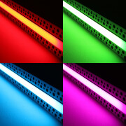 Unterputz COB RGB LED-Leiste Plaster für Trockenbau BAUSATZ SET – diffus dimmbar mehrfarbig – 840 LEDs – 690 Lumen – 15.8 W je Meter – 180° 24V DC