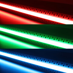 Unterputz COB RGB CCT LED-Leiste Plaster für Trockenbau BAUSATZ SET – diffus dimmbar farbwechselnd – 1258 Lumen – 18.6 W je Meter – 180° 24V DC CRI 95+