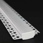 LED Trockenbau ALU Profil Plaster max BAUSATZ SET mit Double-Line COB LED Streifen – diffus dimmbar – neutralweiß 4000 K – CRI92 24V DC 180° – 600x LED Chips 24,6 W – 2115 lm/m