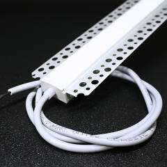 230V COB LED-Lichtleiste "Plaster max" zum Einputzen für Trockenbau BAUSATZ SET | diffus dimmbar warmweiß | mit Double-Line COB LED Streifen IP65 | Maßanfertigung in Länge 22 cm | 192x COB LEDs | 371 Lumen | 4,56 Watt
