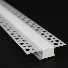 3 Meter Trockenbau Einputz ALU LED-Leiste flach Plaster 230V für Rigips BAUSATZ SET – diffus neutralweiß 4100 K 120° IP65 – Länge 302 cm – 360 × 2835 LEDs – 5520 Lumen – 49 W