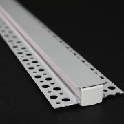 5 Meter Trockenbau Einputz ALU LED-Leiste flach 230V für Gipskarton – BAUSATZ SET – diffus neutralweiß 4100 K 120° IP65 – Länge 502 cm – 600 × 2835 LEDs – 9200 Lumen – 82 W