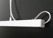 moderne 230V LED-Deckenleuchte Küche dimmbar stufenlos höhenverstellbar IP65 – tageslichtweiß 6300 K diffus – 120 × 2835 LEDs 16,3 W 1840 lm /m 120° CRI85