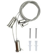 moderne 230V LED-Deckenleuchte Küche dimmbar stufenlos höhenverstellbar IP65 – tageslichtweiß 6300 K diffus – 120 × 2835 LEDs 16,3 W 1840 lm /m 120° CRI85