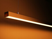 230V Design LED-Deckenleuchte Wohnzimmer dimmbar stufenlos höhenverstellbar IP65 – warmweiß 2700 K diffus – 120 × 2835 LEDs 16 W 1680 lm /m 120° CRI82