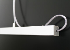 COB LED-Pendelleuchte 230V im Industrie-Design – diffus dimmbar modern Theke – IP65 Outdoor – 960x LEDs 22,7 W /m – tageslichtweiß 6500 K 2066 lm CRI96