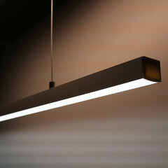 COB LED-Pendelleuchte 230V – diffus dimmbar lang & eckig Esstisch – stufenlos höhenverstellbar IP65 Outdoor – 960x LEDs 21,9 W /m – neutralweiß 4000 K 1943 lm CRI92