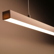 COB LED-Pendelleuchte 230V – diffus dimmbar lang & eckig Esstisch – stufenlos höhenverstellbar IP65 Outdoor – 960x LEDs 21,9 W /m – neutralweiß 4000 K 1943 lm CRI92