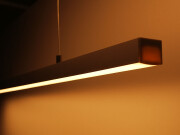 COB LED-Pendelleuchte 230V – warmweiß CRI93 diffus dimmbar Wohnzimmer – Metall silber – stufenlos höhenverstellbar IP65 Außen – 960 × 22,8 W 2700 K 1857 lm /m