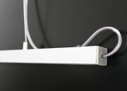 COB LED-Pendelleuchte 230V – warmweiß CRI93 diffus dimmbar Wohnzimmer – Metall silber – stufenlos höhenverstellbar IP65 Außen – 960 × 22,8 W 2700 K 1857 lm /m