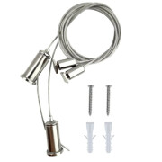 COB LED-Pendelleuchte 230V – warmweiß CRI93 diffus dimmbar Wohnzimmer – Metall silber – stufenlos höhenverstellbar IP65 Außen – 960 × 22,8 W 2700 K 1857 lm /m