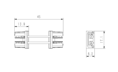 30 mm Verbindungskabel 2adrig für Easy-Line
