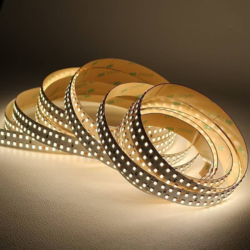 LED-Strip "PRO-LINE" zweireihig 24V 120° | neutralweiß 4000K | Fertigung nach Maß in Länge 267,5cm | 856x 2835 LEDs | 14517 Lumen | 83 Watt |